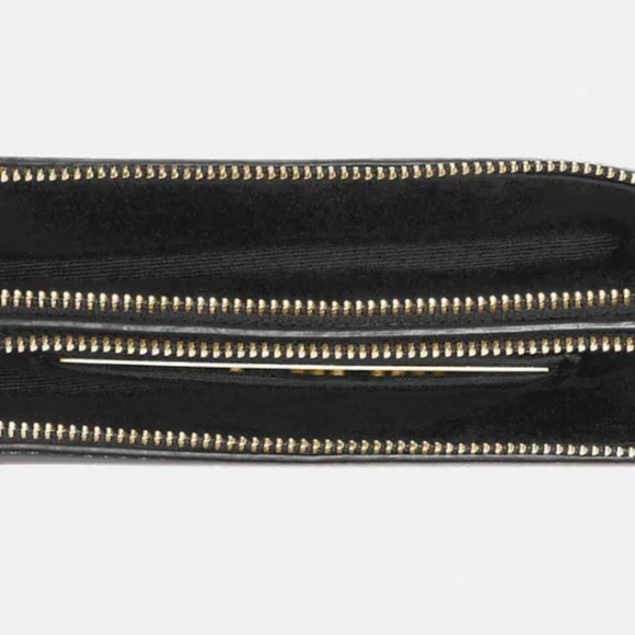 NWT COACH Double Corner Zip Wristlet In Signature Canvas in Brown/Black - Picture 5 of 5